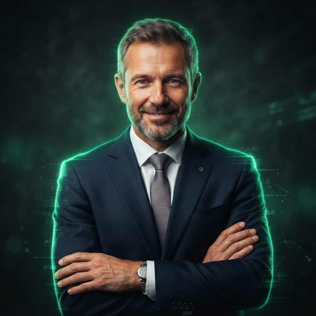 Holographic portrait of Michael Dean, Founder & Lead of One Brick Forward